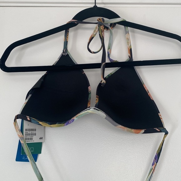 NWT H&M padded tropical print bikini top size 12 (Large) - Picture 3 of 10